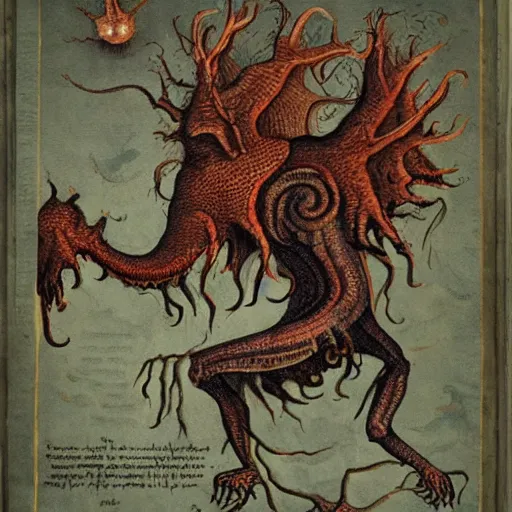 Image similar to bizarre bestiary of repressed unconscious emotional monsters and creatures