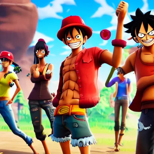 Image similar to monkey d. luffy in fortnite