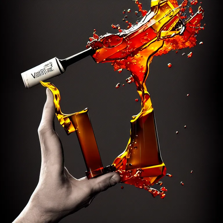 Image similar to epic professional digital art of holding a corked vial of viscous black liquid; mtg art by Volkan Baga, artstation
