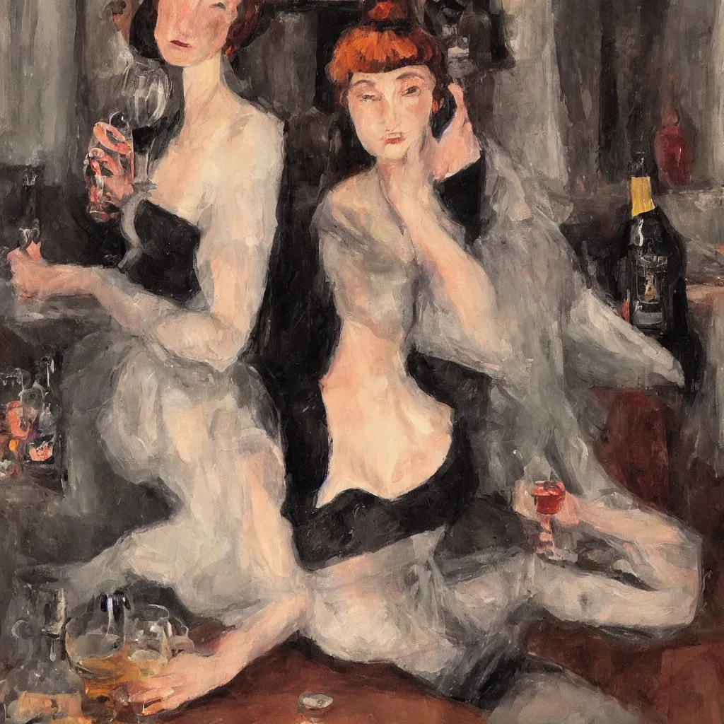 Prompt: Drunken lady by Marietta Robusti
