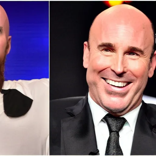 Image similar to bald christian bale as alex jones