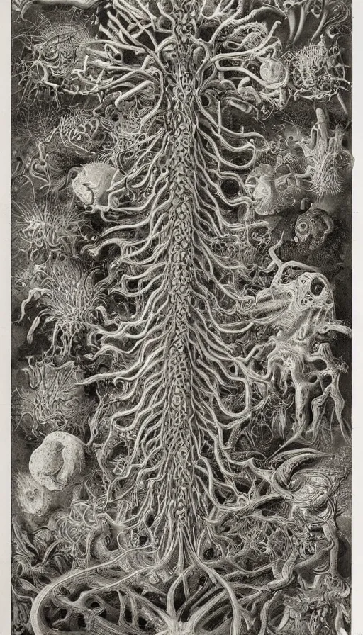 Image similar to rage, by ernst haeckel