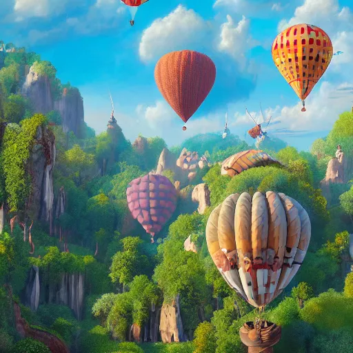 Prompt: concept art for the movie up, highly detailed, deep aesthetic, 4k, highly ornate intricate details, rich colors, oil on canvas, ray tracing,