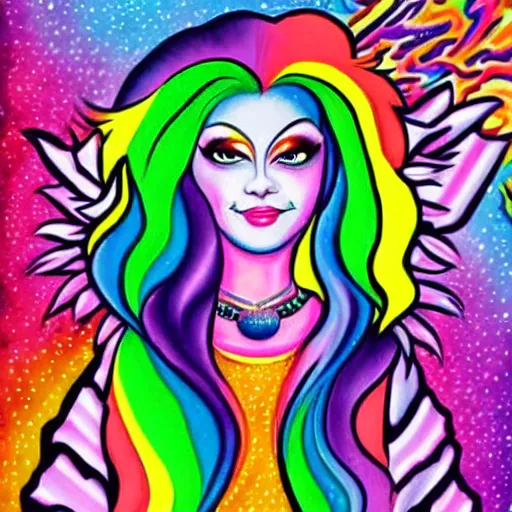 Prompt: evil lisa frank paintings