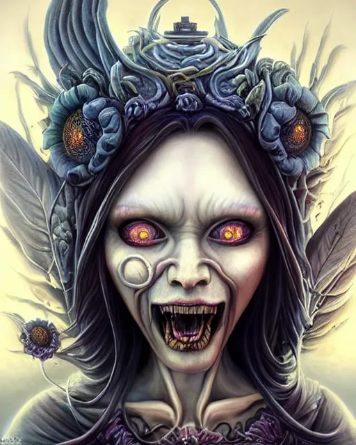 Image similar to death is swallowed up in victory, very detailed and beautiful womans face, screaming with fear, artwork by artgerm, centered shot, wide angle, full body, elfpunk, artwork by naoto hattori, landscape art by john howe