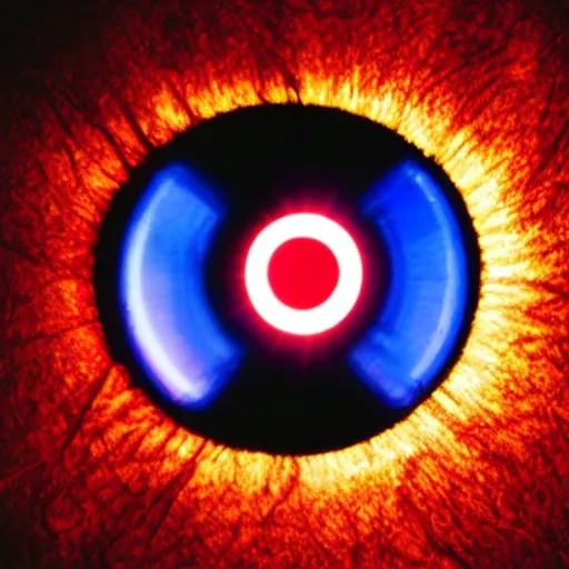 Image similar to light being poured into an eye, logo