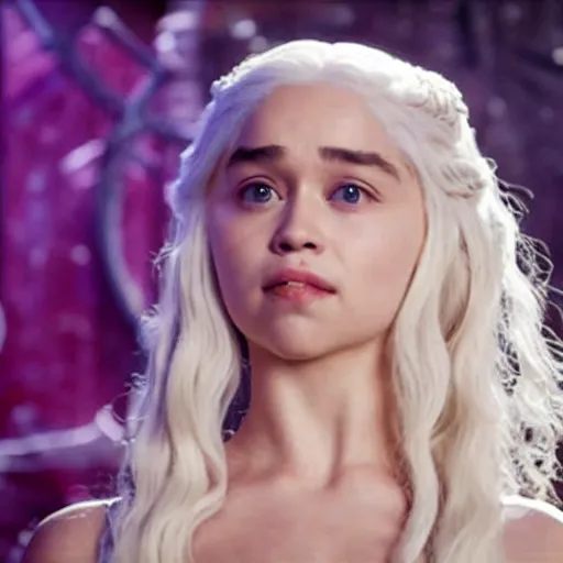 Image similar to daenerys targaryen on stage singing kpop music