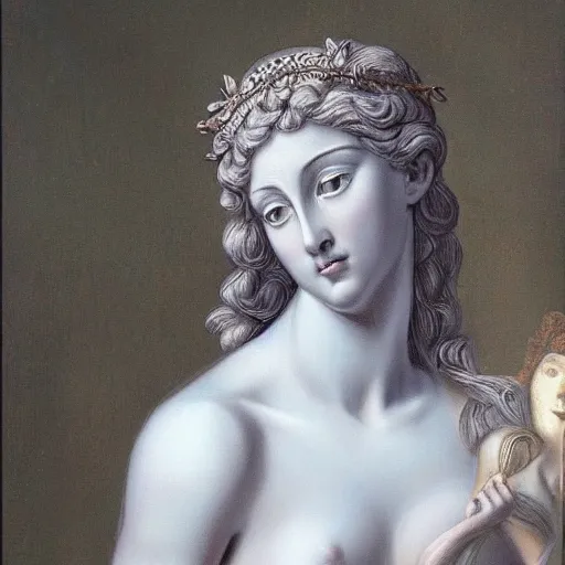 Prompt: a highly detailed portrait of aphrodite, greek mythology, greek gods