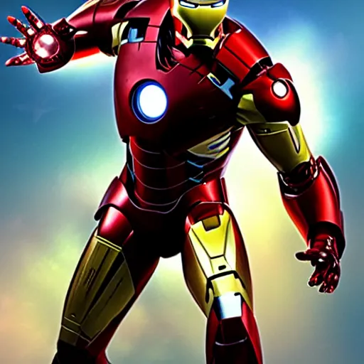 Image similar to iron man, playstation 1 render