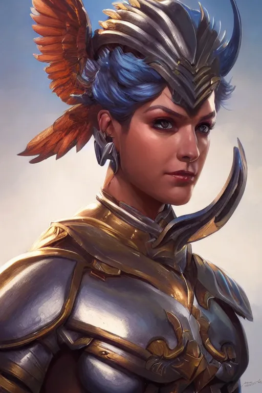 Image similar to amazon valkyrie athena, d & d, fantasy, portrait, highly detailed, headshot, digital painting, trending on artstation, concept art, sharp focus, illustration, art by artgerm and greg rutkowski and magali villeneuve