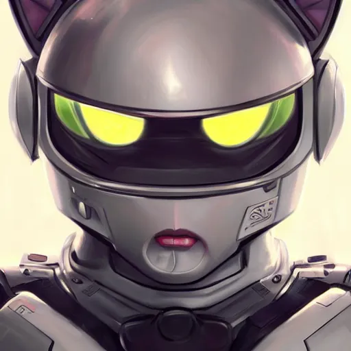 Image similar to Portrait of a Kawaii Cat dressed as Robocop, digital painting, highly detailed, artstation, concept art, smooth, sharp focus, illustration, art by artgerm and greg rutkowski.