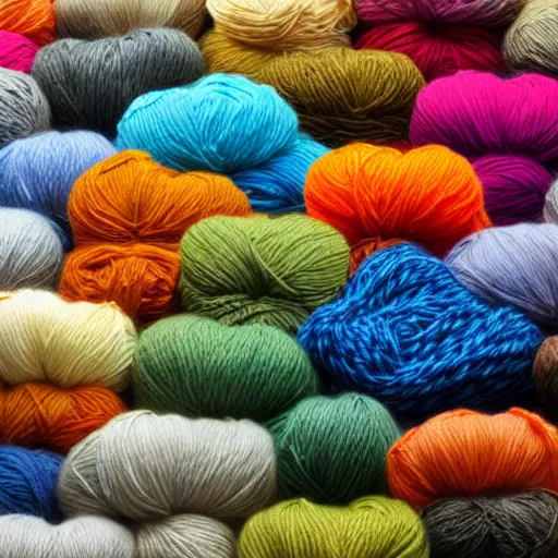 Prompt: a lot of yarn