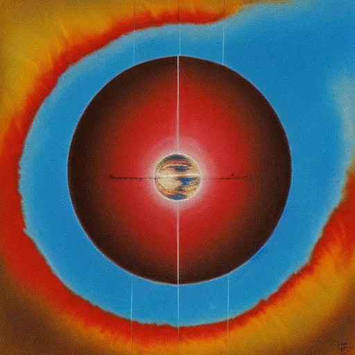 Image similar to the sun is staring the earth, surrealism