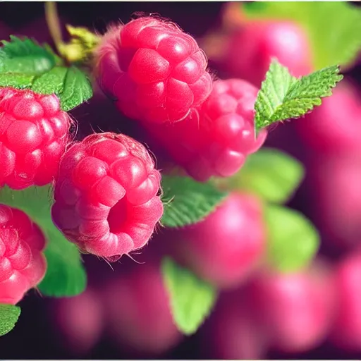 Image similar to raspberry macrophotography, beautiful photograph, cinematic lighting