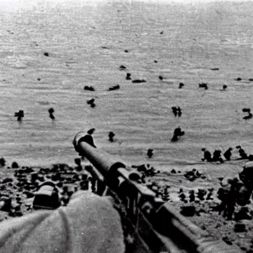 Image similar to first person view of the battle of d - day at normandy beach