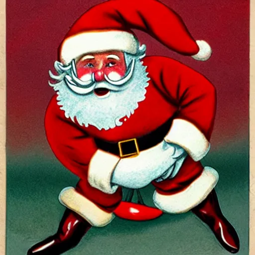 Prompt: santa screaming