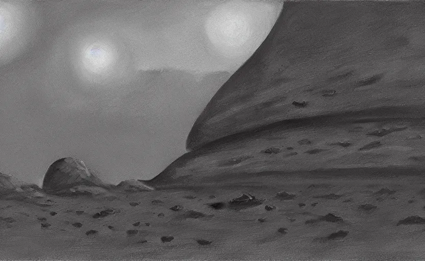 Prompt: finely detailed photorealistic exotic alien landscape by John Schoenherr