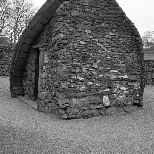 Image similar to medieval scottish blackhouse designed by marcel breuer, fujinon premista 1 9 - 4 5 mm