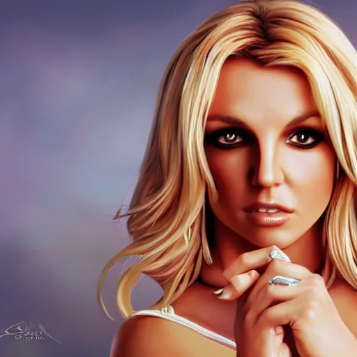 Image similar to a gourgeous britney spears in the style of stefan kostic, realistic, full body, sharp focus, 8 k high definition, insanely detailed, intricate, elegant, art by stanley lau and artgerm