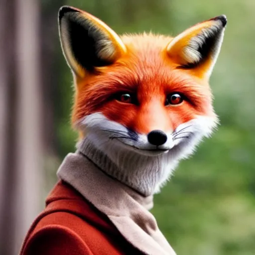 Prompt: a humanoid fox that looks like jenna coleman