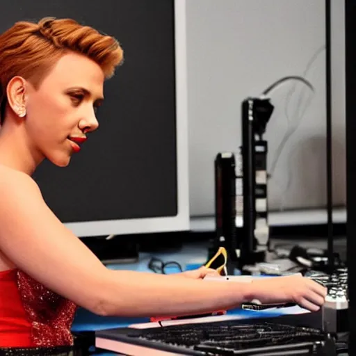 Image similar to “Scarlett Johansson building a PC”