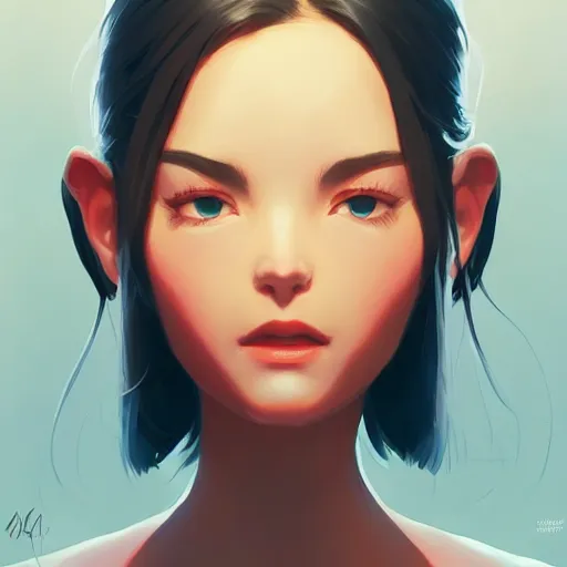 Image similar to face icon stylized minimalist megan man x, loftis, cory behance hd by jesper ejsing, by rhads, makoto shinkai and lois van baarle, ilya kuvshinov, rossdraws global illumination