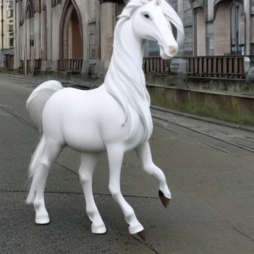 Prompt: magdeburg unicorn as a real life animal