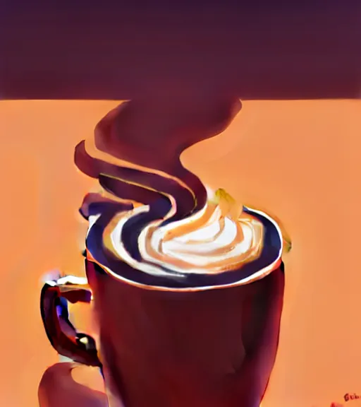 Prompt: icon stylized minimalist cappuccino, loftis, cory behance hd by jesper ejsing, by rhads, makoto shinkai and lois van baarle, ilya kuvshinov, rossdraws global illumination