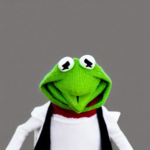 Image similar to evil kermit the frog, by hidetaka miyazaki