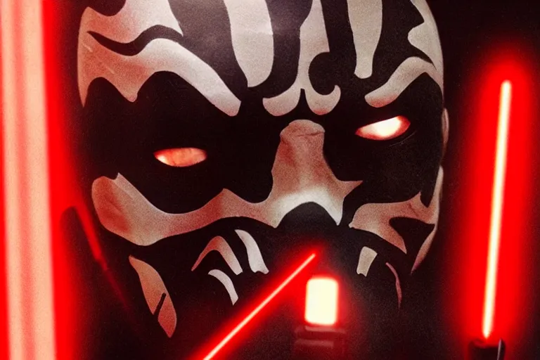 Image similar to darth maul playing a guitar in emergency room