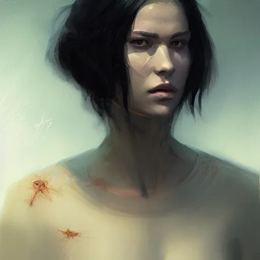 Prompt: portrait of a woman by greg rutkowski, marla fett, samoan features, straight black hair, tall and slender, star wars expanded universe, she is about 2 0 years old, wearing tactical gear, digital painting, artstation, concept art, smooth, sharp foccus ilustration, artstation hq