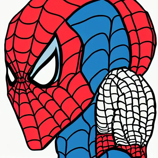 Prompt: spiderman made out pasta drawing noodle art hyperdetailed colored