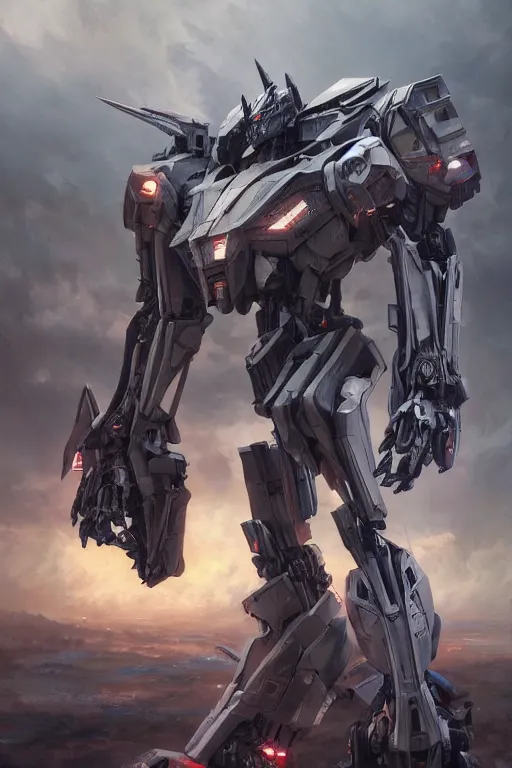 Image similar to Transformers Megatron as super Mecha anime robot, intricate, highly detailed, smooth, artstation, digital illustration by Ruan Jia and Mandy Jurgens and Artgerm and Wayne Barlowe and Greg Rutkowski and Zdislav Beksinski