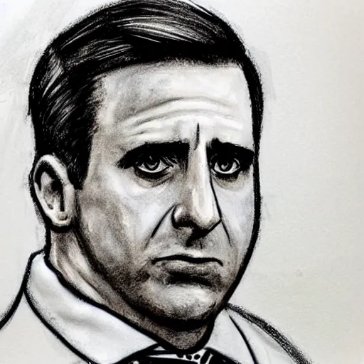 Image similar to bad police sketch of michael scott