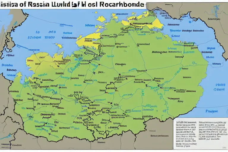 Prompt: map of russia completely landlocked by ukraine