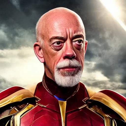 Image similar to jk simmons as Omniman, live action, movie, MCU