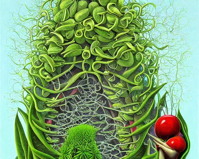 Image similar to intricately detailed a journey inside the physiology of plants, an ultrafine detailed painting by rafal olbinski, behance contest winner, pop surrealism, detailed painting, very detailed, minimalist, skeuomorphic, airbrush art