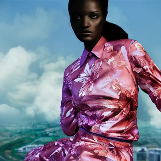 Image similar to portrait fragrance advertising campaign by richard mosse