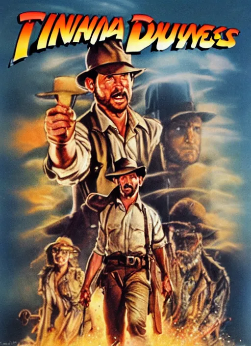 Image similar to 1 9 8 6 poster for indiana jones and the temple of boom