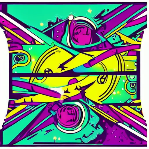 Image similar to 2 planet collapse particle fusion element macro cosmic art by butcher billy, sticker, colorful, illustration, highly detailed, simple, smooth and clean vector curves, no jagged lines, vector art, smooth andy warhol style