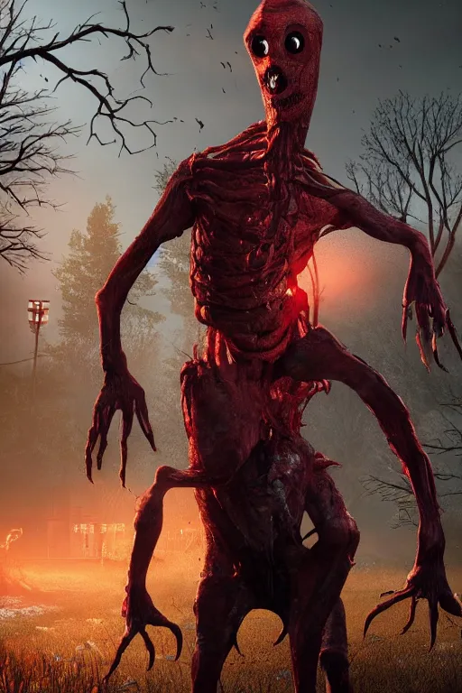 Image similar to the shapeless creature from the movie thing is the killer in the game dead by daylight