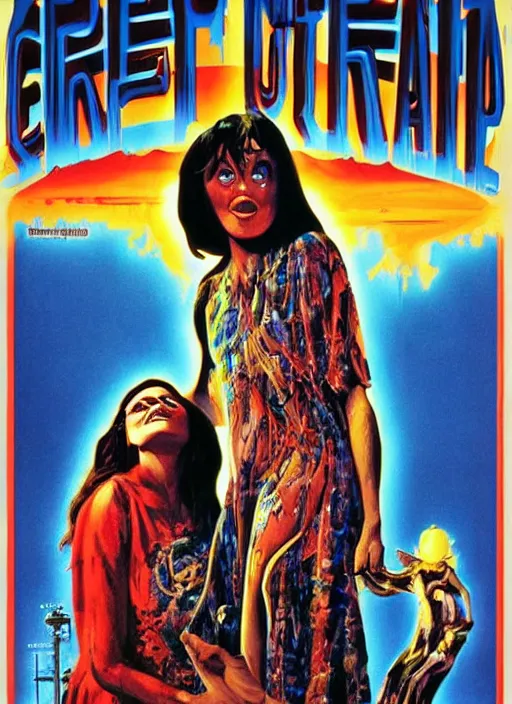 Image similar to a movie poster for creepshow ( 1 9 8 2 ), poster art by drew struzan, featured on reddit, retrofuturism, movie poster, reimagined by industrial light and magic, poster art