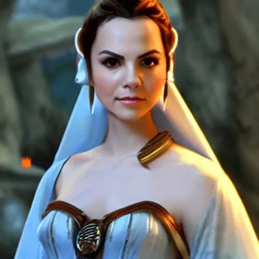 Image similar to victoria justice as princess padme in star wars episode 3, 8 k resolution, cinematic lighting, anatomically correct