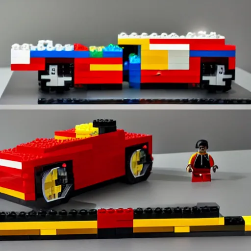 Prompt: tesla a lego set