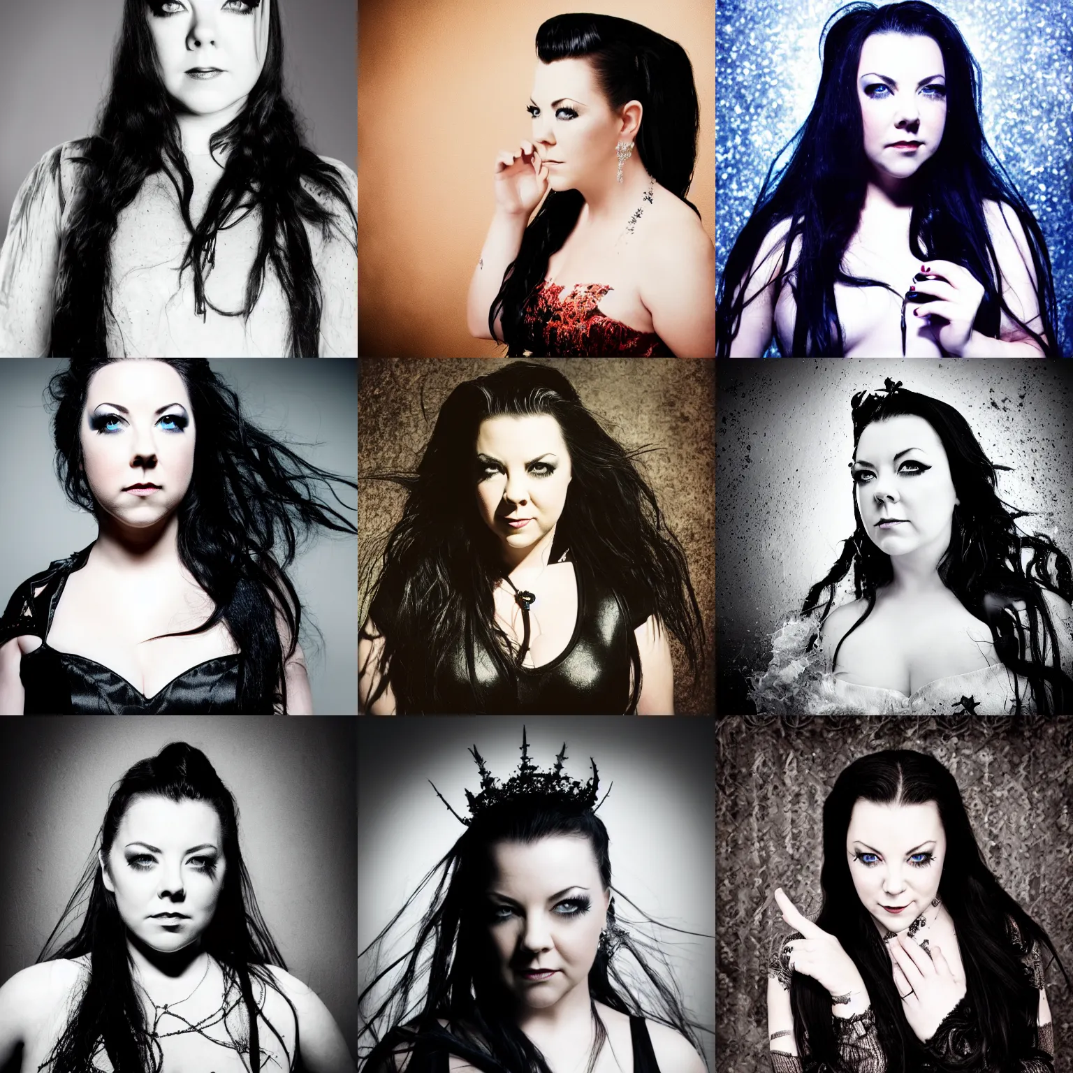 Prompt: amy lee from evanescence, studio lighting, music phototography, album cover art