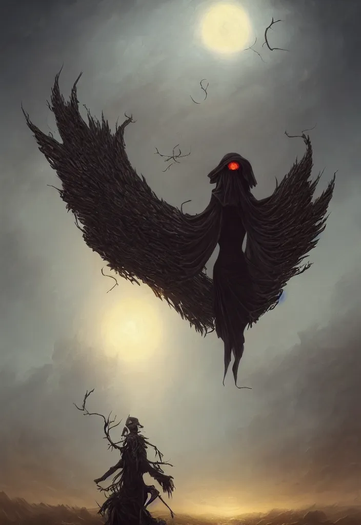 Prompt: a beautiful digital illustration portrait of an anthropomorphic tick as the angel of death by benoit b. mandelbrot, steven belledin, martin johnson heade, lee madgwick, caspar david friedrich, and david rios ferreira. 8 k resolution trending on artstation concept art digital illustration