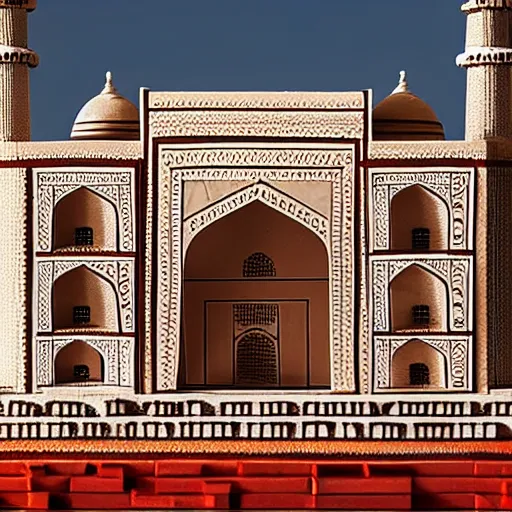 Image similar to the taj mahal made out of blocks of cheese, professional food photography, 4 k