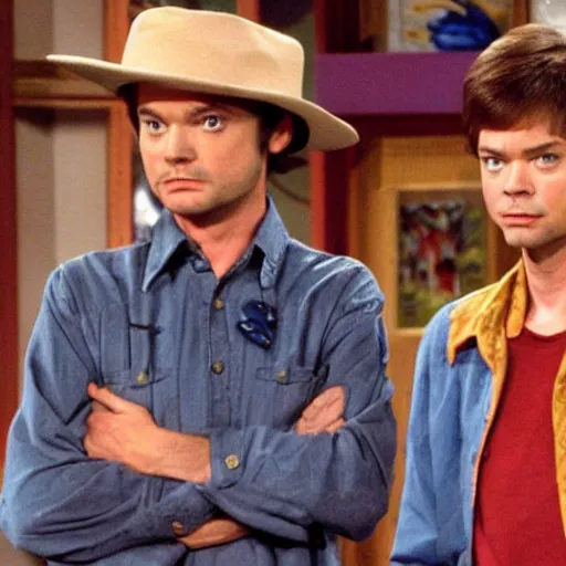 Image similar to still of Topher Grace and Kurtwood Smith on That 70s Show