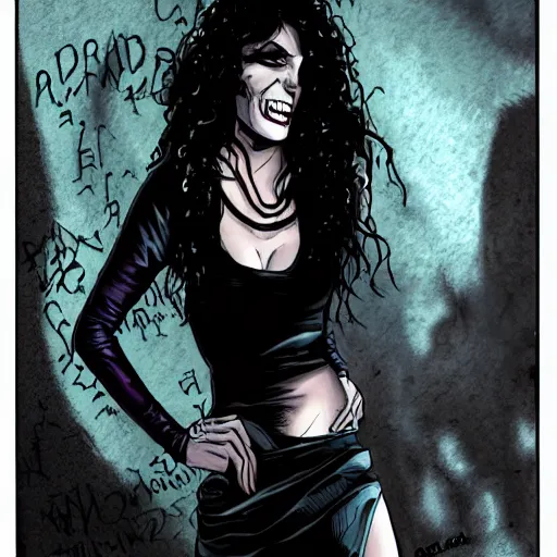 Image similar to death from the'the sandman'comics, realism, hard lighting