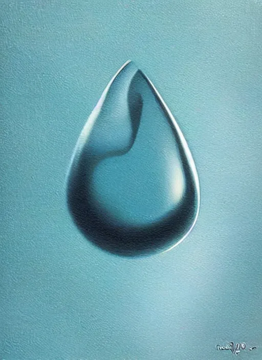 Image similar to portrait of a stunningly beautiful water drop, art by * * * * * * * * * * * * * *